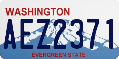 WA license plate AEZ2371