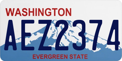 WA license plate AEZ2374