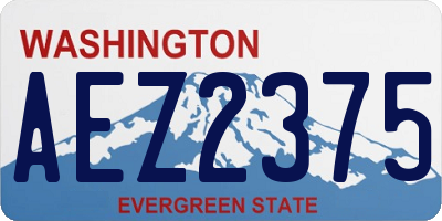 WA license plate AEZ2375