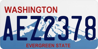 WA license plate AEZ2378