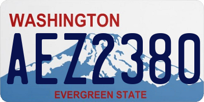 WA license plate AEZ2380