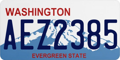 WA license plate AEZ2385