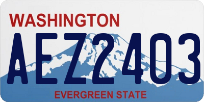 WA license plate AEZ2403