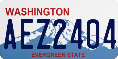 WA license plate AEZ2404