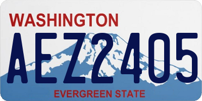 WA license plate AEZ2405