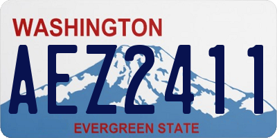 WA license plate AEZ2411