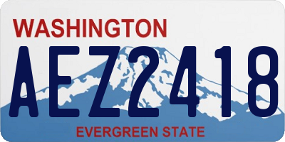 WA license plate AEZ2418