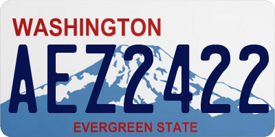 WA license plate AEZ2422