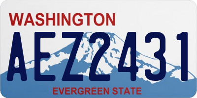 WA license plate AEZ2431