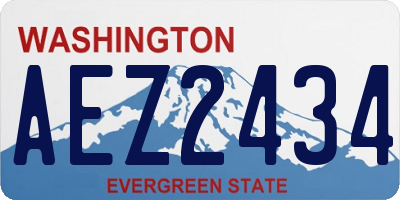 WA license plate AEZ2434