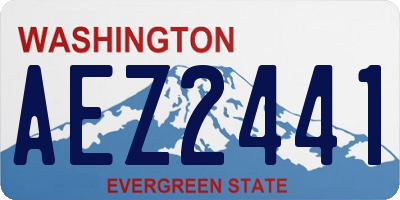 WA license plate AEZ2441