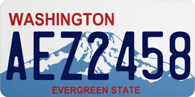 WA license plate AEZ2458