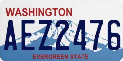WA license plate AEZ2476