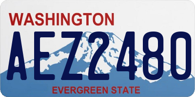 WA license plate AEZ2480