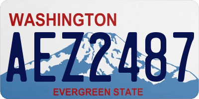 WA license plate AEZ2487