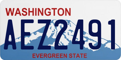 WA license plate AEZ2491
