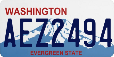WA license plate AEZ2494