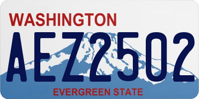 WA license plate AEZ2502