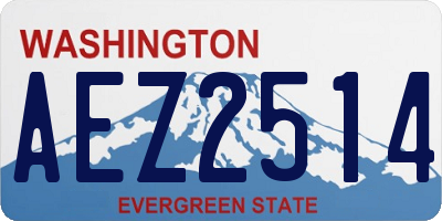WA license plate AEZ2514
