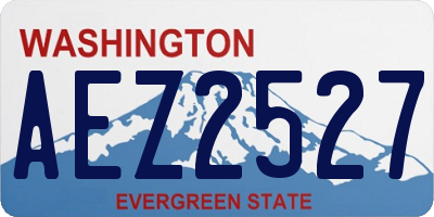 WA license plate AEZ2527