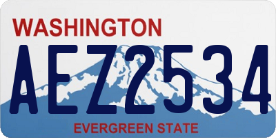WA license plate AEZ2534
