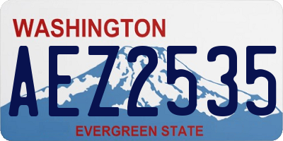 WA license plate AEZ2535
