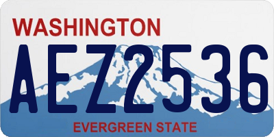 WA license plate AEZ2536
