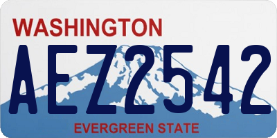 WA license plate AEZ2542