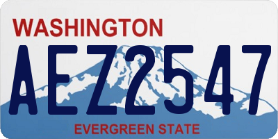 WA license plate AEZ2547