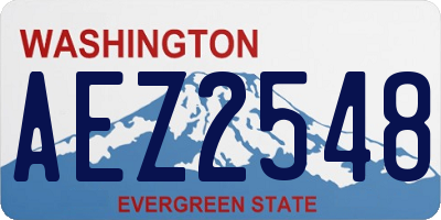WA license plate AEZ2548