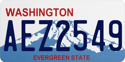 WA license plate AEZ2549