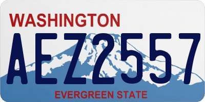 WA license plate AEZ2557