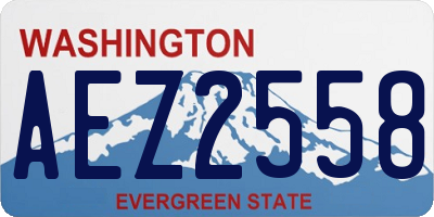 WA license plate AEZ2558