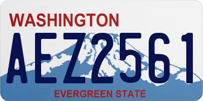 WA license plate AEZ2561