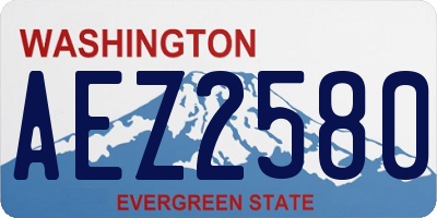 WA license plate AEZ2580