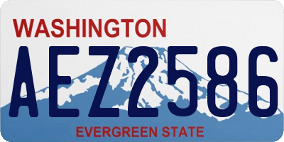 WA license plate AEZ2586