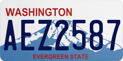 WA license plate AEZ2587