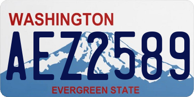 WA license plate AEZ2589