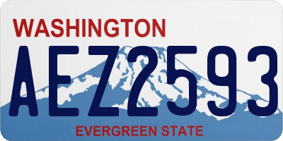 WA license plate AEZ2593