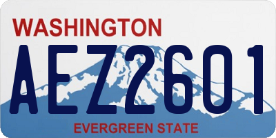 WA license plate AEZ2601