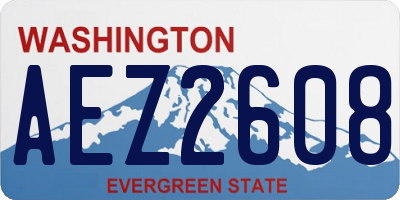 WA license plate AEZ2608