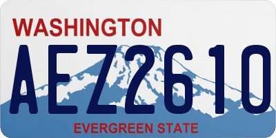 WA license plate AEZ2610