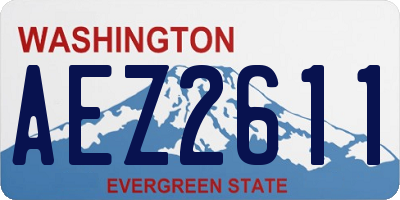 WA license plate AEZ2611