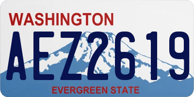 WA license plate AEZ2619