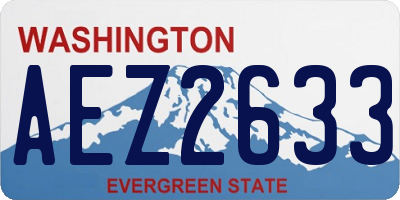 WA license plate AEZ2633