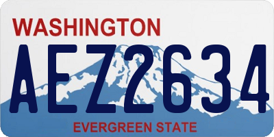 WA license plate AEZ2634