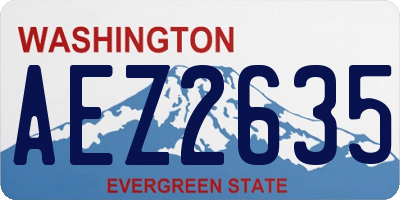 WA license plate AEZ2635