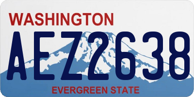 WA license plate AEZ2638