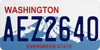WA license plate AEZ2640