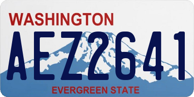 WA license plate AEZ2641